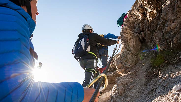 Bergsteigen in den Dolomiten